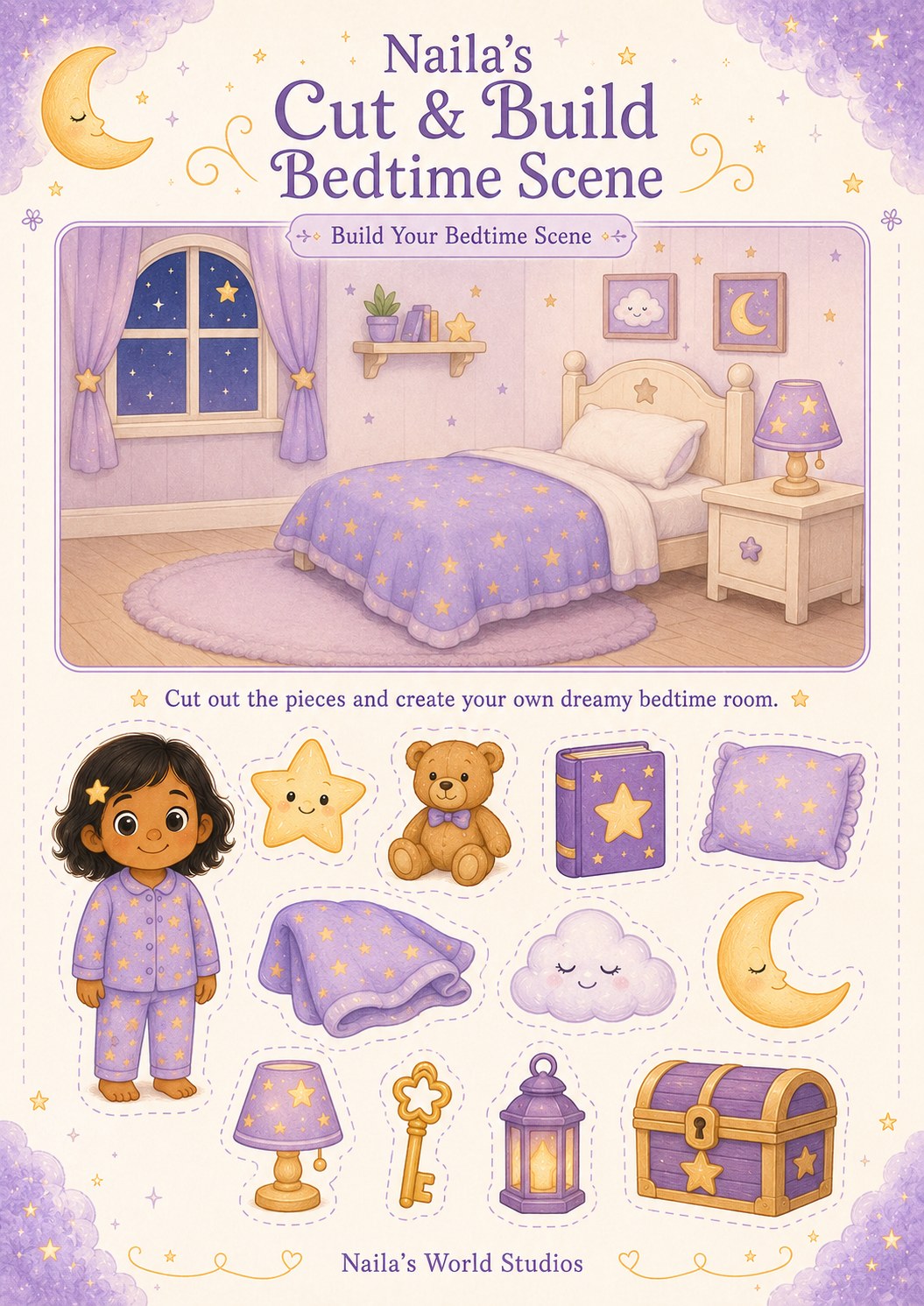 Cut & Build Bedtime Scene